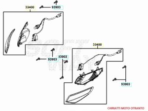 KYMCO AGILITY R16 PLUS E4 2016 - LAMPEGGIATORI ANTERIORI