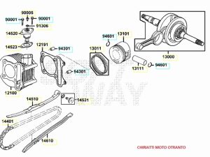 KYMCO AGILITY R16 PLUS E4 2016 - CILINDRO-PISTONE-ALBERO MOTORE