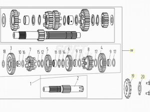VOGE BRIVIDO 125R 2023 - ALBERO SECONDARIO