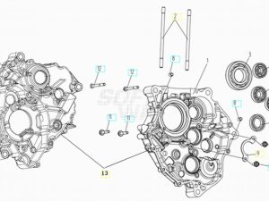 VOGE BRIVIDO 125R 2023 - CARTER MOTORE DESTRO