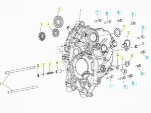 VOGE BRIVIDO 125R 2023 - CARTER MOTORE SINISTRO