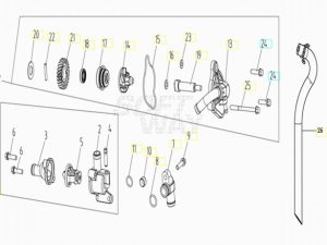 VOGE BRIVIDO 125R 2023 - POMPA ACQUA COMPLETA