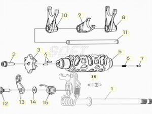 VOGE BRIVIDO 125R 2023 - SELETTORE CAMBIO