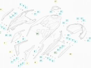 VOGE BRIVIDO 125R 2023 - CARENATURA CENTRALE