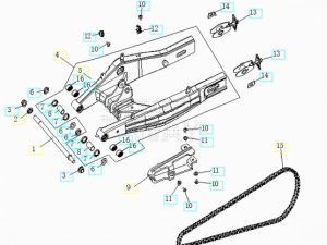 VOGE BRIVIDO 125R 2023 - FORCELLONE COMPLETO