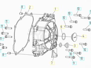 VOGE BRIVIDO 125R 2023 - COPERCHIO CARTER SINISTRO