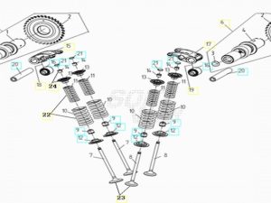 VOGE BRIVIDO 125R 2023 - ALBERO A CAMME - VALVOLE
