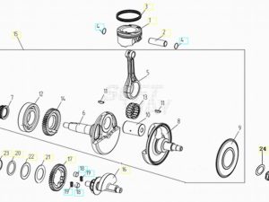 VOGE BRIVIDO 125R 2023 - ALBERO MOTORE - PISTONE